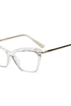 Solange Square-Cat Glasses Frames Kioko Clothing Company WHITE