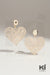 Stay Golden Flower Lace Heart Earrings - KIOKO