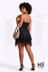 Sweet Like Trouble Asymmetric Lace Mini Dress - KIOKO