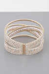 Talk Heavy Cross Jewel Cuff Bracelet - KIOKO