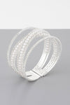Talk Heavy Cross Jewel Cuff Bracelet - KIOKO