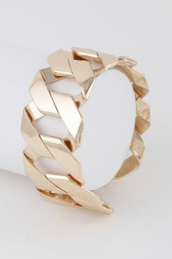 Thick Link Wide Curb Chain Bracelet - KIOKO