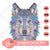 Tribal Wolf Embroidery File - KIOKO