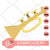 Trumpet Embroidery File - KIOKO