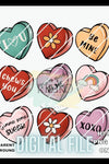 Valentine Hearts Clipart Digital File - KIOKO