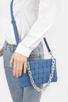 Uptown Outlaw Denim Braided Shoulder Bag - KIOKO