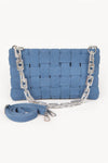 Uptown Outlaw Denim Braided Shoulder Bag - KIOKO