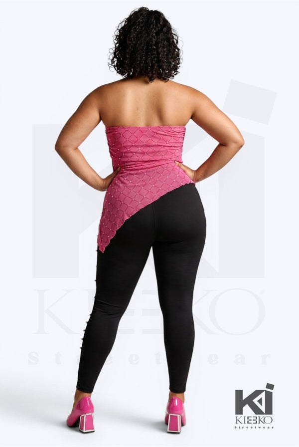 Walk It Out Strapless Symmetric Hem Tube Top - KIOKO
