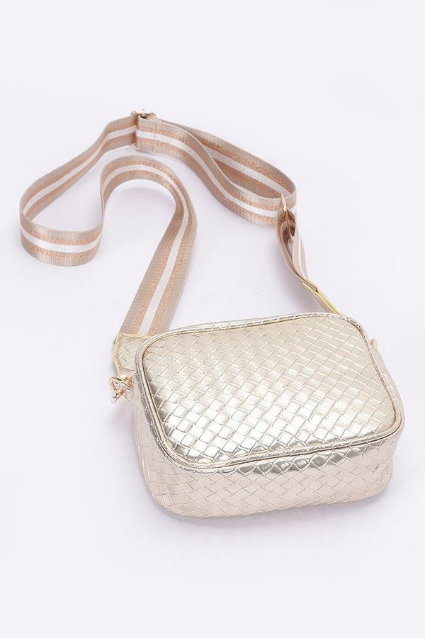 Worth The Screenshot Metallic Faux Leather Camera Bag - KIOKO