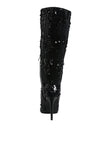 Sitarah Sequin Embellished Stiletto Long Boots - KIOKO