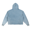 Undone Vintage Washed Frayed-Hem Hoodie