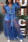 Drip Denim Dress