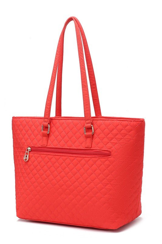 Aki Solid Quilted Cotton Tote Bag - KIOKO