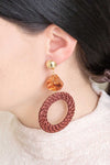Amber Wicker Drop Earrings - KIOKO