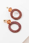 Amber Wicker Drop Earrings - KIOKO