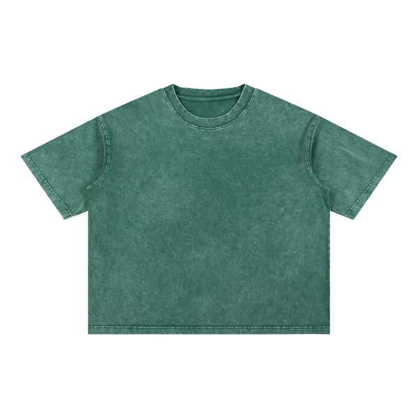 Throwback Mineral Wash Boxy Cotton T-Shirt