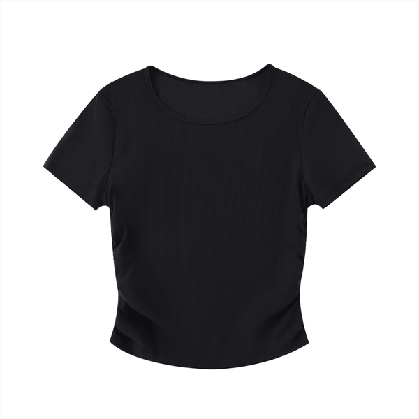 Body Language Ruched Crop Top - KIOKO