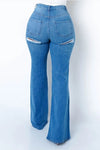 Catching Your Eye Split Leg Jeans - KIOKO