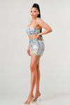 Caught You Looking Denim Short Set - KIOKO
