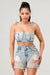 Caught You Looking Denim Short Set - KIOKO