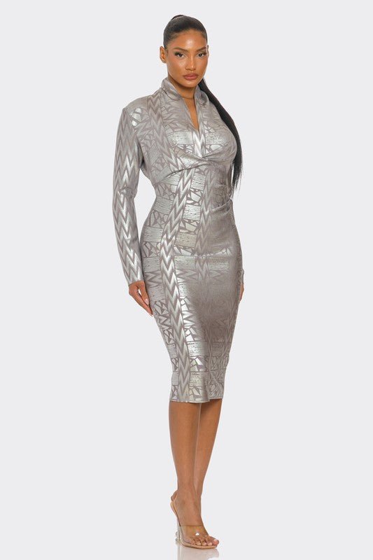 Celeste Gleam Bandage Dress - KIOKO
