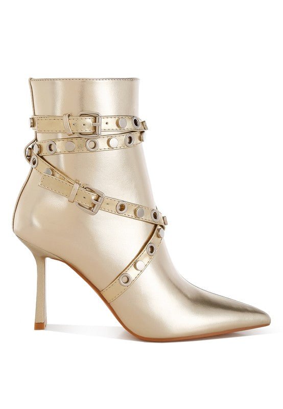 Celestique Metallic Ankle Boots - KIOKO