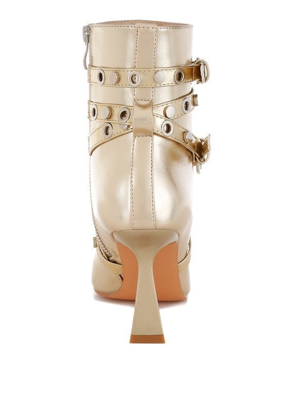 Celestique Metallic Ankle Boots - KIOKO
