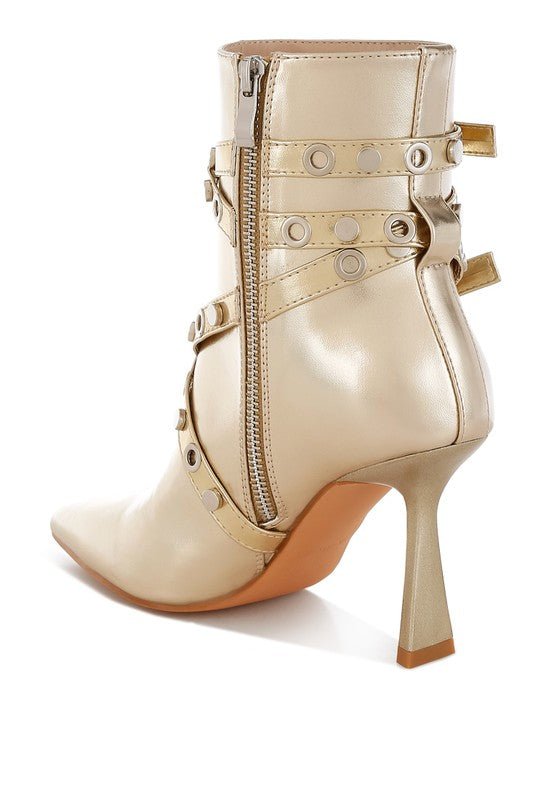 Celestique Metallic Ankle Boots - KIOKO