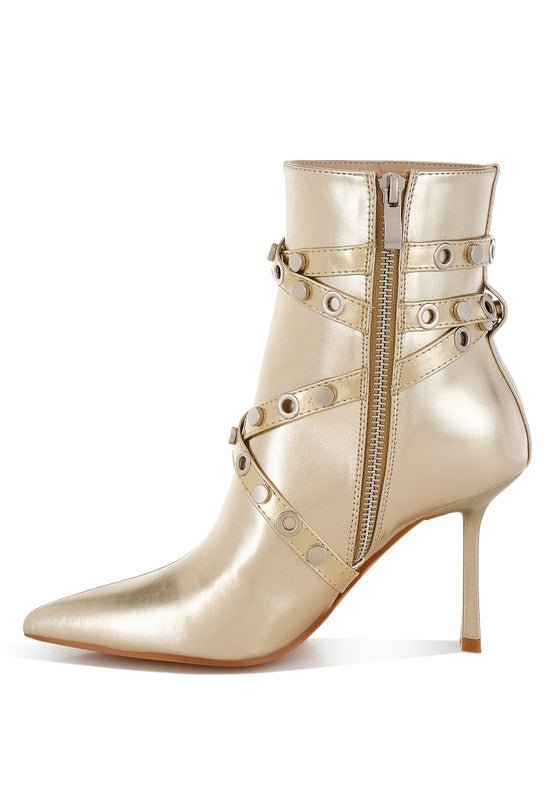 Celestique Metallic Ankle Boots - KIOKO