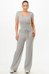 Chylla Ribbed Pants Set - KIOKO