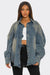 City Bleeds Blue Oversized Denim Shacket - KIOKO