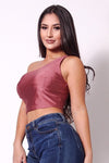 Cold Shoulder Bustier Crop Top - KIOKO