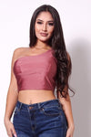 Cold Shoulder Bustier Crop Top - KIOKO