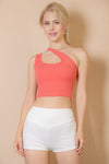 Cold Shoulder Crop Top - KIOKO