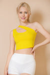 Cold Shoulder Crop Top - KIOKO