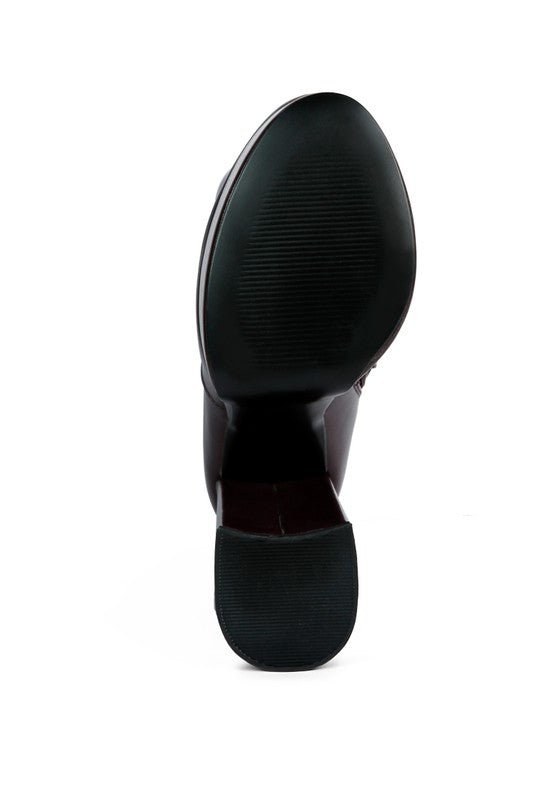 Coraline High Block Heeled Calf Boots - KIOKO