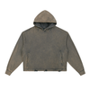 Undone Vintage Washed Frayed-Hem Hoodie