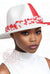 Delta Luxe Pearl - Adorned Red & White Fedora - KIOKO