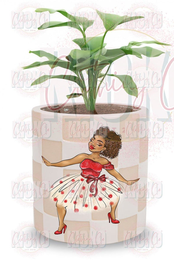 Delta Sigma Theta Checkered Planter - KIOKO