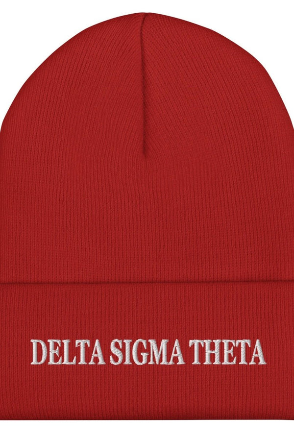 Delta Sigma Theta Embroidered Beanie - KIOKO