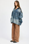 Denim Heir Oversized Jacket - KIOKO