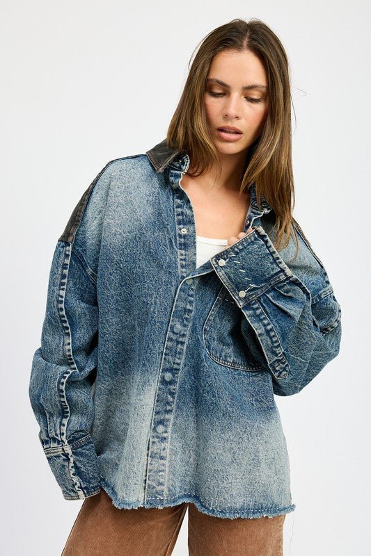 Denim Heir Oversized Jacket - KIOKO