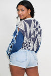 Dope & Dangerous Knit Denim Contrast Top - KIOKO