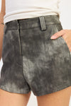 Drenched In Edge Leather Shorts - KIOKO