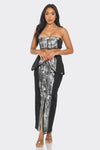 Dripped In Metal Skirt Set - KIOKO