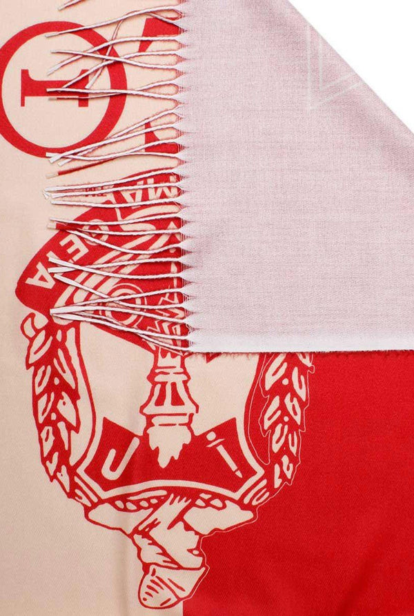 DST Sorority Luxe Red & Cream Designer Shawl - KIOKO