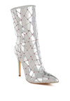 Duskshine Rhinestones Embellished Metallic Boots - KIOKO