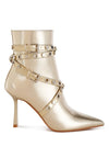 Celestique Metallic Ankle Boots