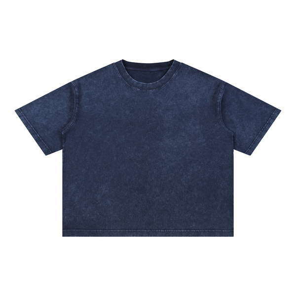 Throwback Mineral Wash Boxy Cotton T-Shirt