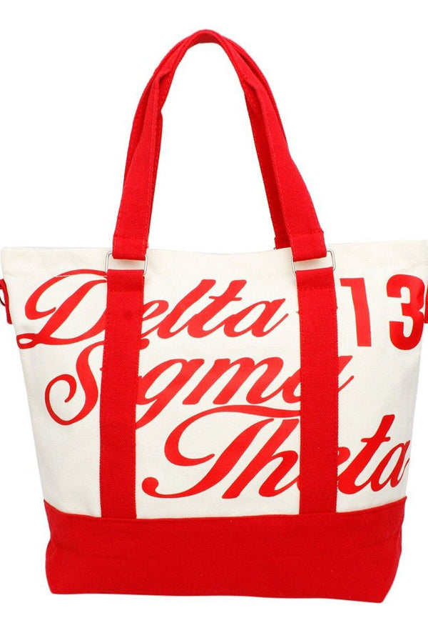 Embroidered DST Sorority Canvas Tote - KIOKO